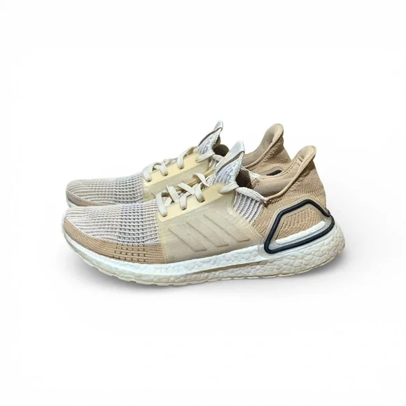Womens adidas Ultra Boost 19 “Pale Nude” Knit Running Shoes Size 10 - Picture 2 of 9